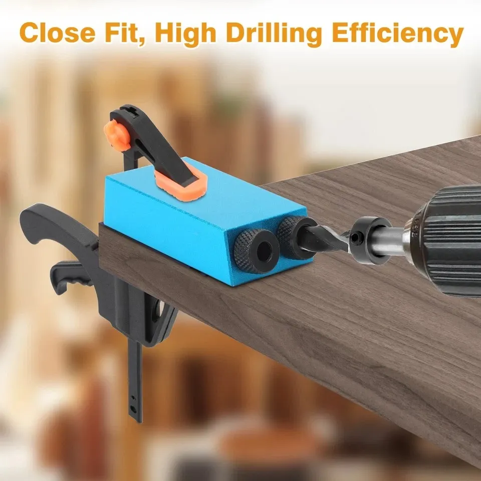 15Pcs Pocket Hole Jig 15 Degree Angle Oblique Hole Locator Dowel Drill Guide Kit4.webp