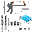 15Pcs Pocket Hole Jig 15 Degree Angle Oblique Hole Locator Dowel Drill Guide Kit8.webp