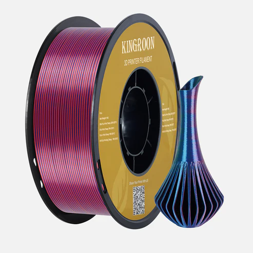 Silk Gold Purple Red Blue tri-color PLA